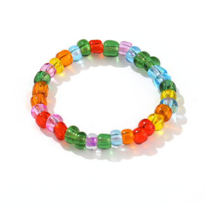 European And American Ins Style Creative Stretch Crystal Beads Ring Internet Celebrity
