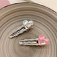 White Love Crystal Duckbill Clip Female Temperament