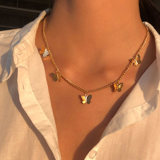 Simple Style Pendant Butterfly Necklace