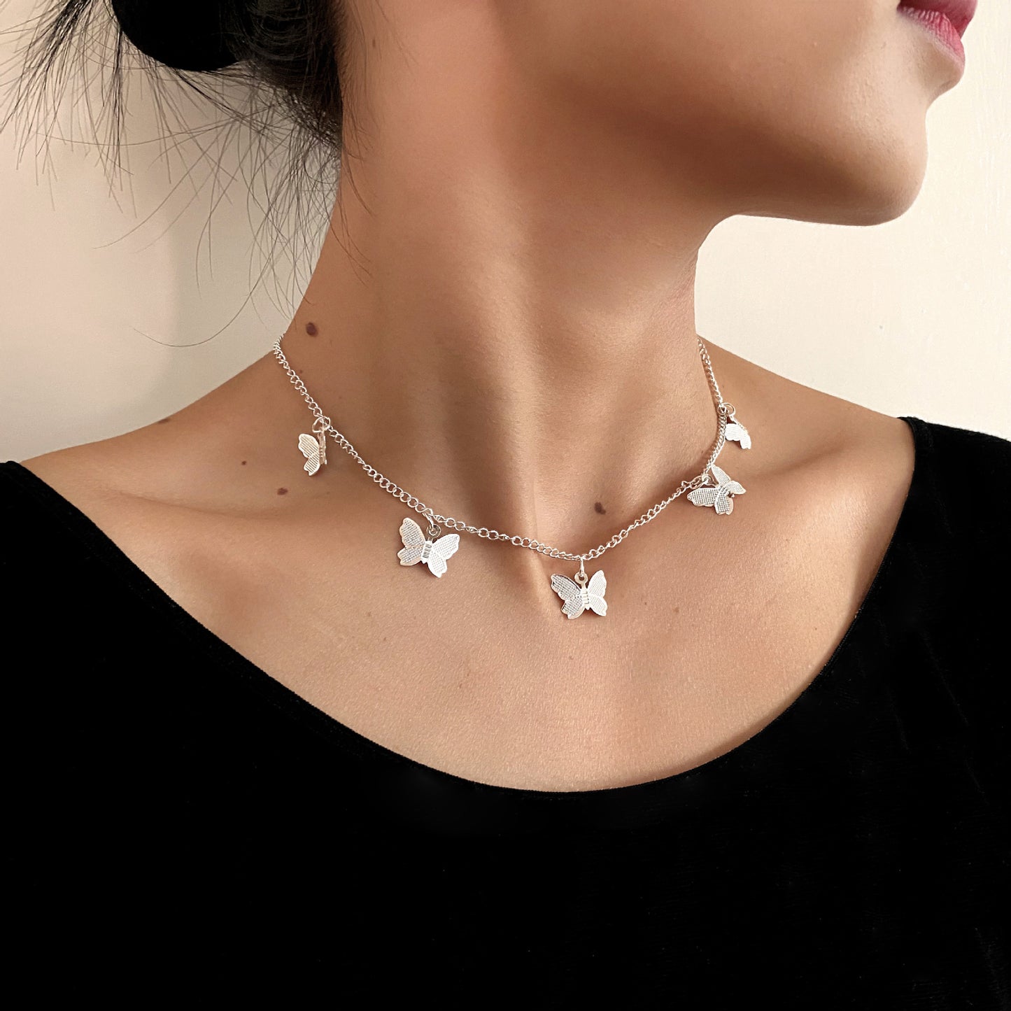 Simple Style Pendant Butterfly Necklace