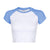 Color matching angel print short sleeve