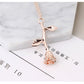 Pink gold rose color pendant necklace