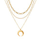 Korean Jewelry Multi-Layer Chain Head Pendant Necklace