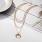 Korean Jewelry Multi-Layer Chain Head Pendant Necklace