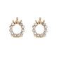 Crown diamond stud earrings
