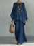 Womens Minimalist Relaxed-fit Top And Wide-leg Pants Set