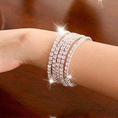 Versatile Diamond Full Diamond Elastic Bracelet
