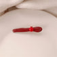 Red Stereo Love Heart-shaped Hairpin French Retro Dots Willow Leaf Clip