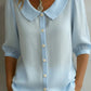 Collared Short-sleeve Blouse Fashion Casual Versatile Loose Shirt Women's Clothing