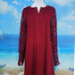 Women's Fashionable Elegant Lace Long Sleeve Dress