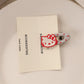 Red Stereo Love Heart-shaped Hairpin French Retro Dots Willow Leaf Clip