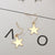 E869 Geometric Girl Flake Pentagram Star Earrings