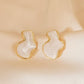 French Geometric Cloud Stud Earrings For Women
