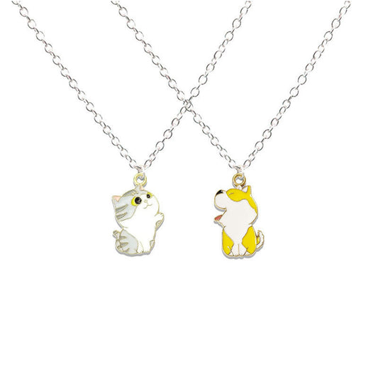 Original Cat And Sweet Dog Necklace Pendant