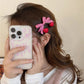 Red Stereo Love Heart-shaped Hairpin French Retro Dots Willow Leaf Clip