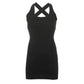 Cross Backless Halter Vest Skirt