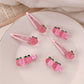 Peach Transparent Pink Sweet Girls' Hairpin