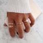 Women's Vintage Heart Opening Adjustable Ring Set