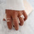 Women's Vintage Heart Opening Adjustable Ring Set