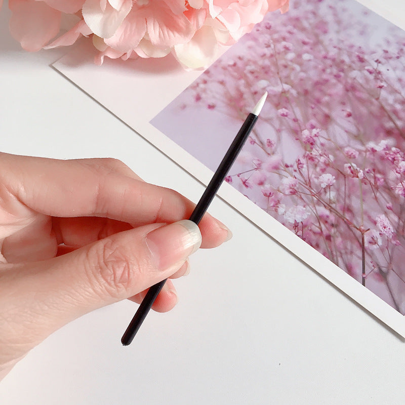 Disposable Eyeliner With A Fiber Tip And Brush Applicator