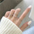 Five-piece Pearl Wavy Combination Ring