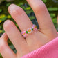 European And American Ins Style Creative Stretch Crystal Beads Ring Internet Celebrity