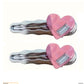 White Love Crystal Duckbill Clip Female Temperament