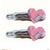 White Love Crystal Duckbill Clip Female Temperament