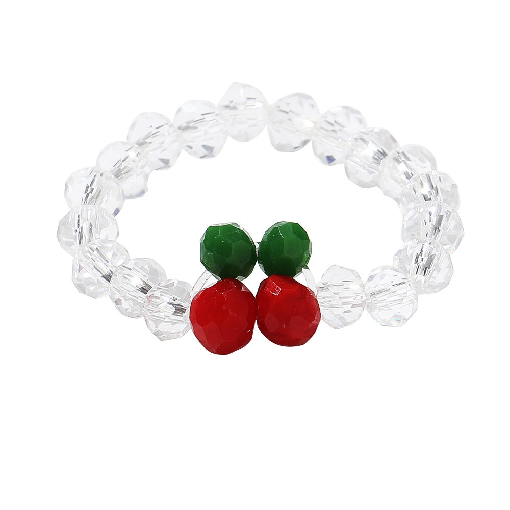 European And American Ins Style Creative Stretch Crystal Beads Ring Internet Celebrity