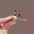 Exquisite Square Zirconia Small Claw Clip New Pearl Bangs Clip Side