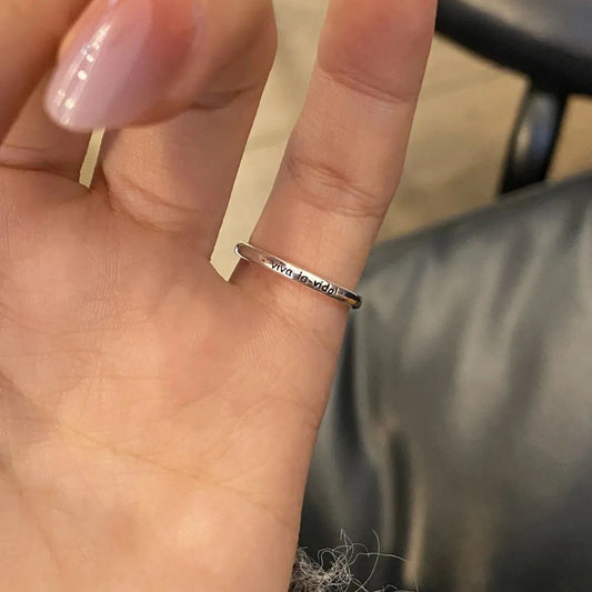 Long Live Life Letters Live In The Moment Pinky Ring Little Finger Ring