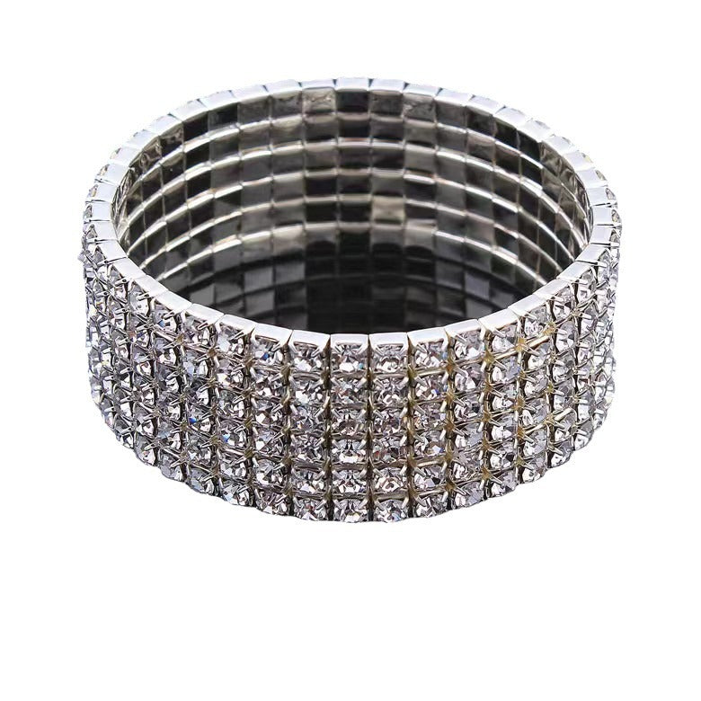 Versatile Diamond Full Diamond Elastic Bracelet