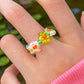 European And American Ins Style Creative Stretch Crystal Beads Ring Internet Celebrity
