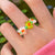 European And American Ins Style Creative Stretch Crystal Beads Ring Internet Celebrity
