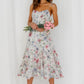 Mature Suspender Type Sweet Green Print Small Dress