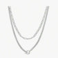 Womens Retro Alloy Layered Clavicle Necklace