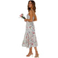 Mature Suspender Type Sweet Green Print Small Dress